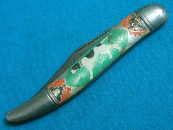 VINTAGE IMPERIAL USA FANCY DOG HOUND HUNTING FOLDING POCKET TOOTHPICK TICKLER FISH KNIFE KNIVES OLD VINTAGE IMPERIAL USA FANCY DOG HOUND HUNTING FOLDING POCKET TOOTHPICK TICKLER FISH KNIFE KNIVES OLD