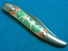 VINTAGE IMPERIAL USA FANCY DOG HOUND HUNTING FOLDING POCKET TOOTHPICK TICKLER FISH KNIFE KNIVES OLD