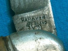 VINTAGE FANCY HANDLE HAMMER BRAND NAKED NUDE RISQUE FOLDING POCKET TOOTHPICK FISH KNIFE KNIVES OLD