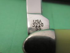 Case XX 2008 Yellow Delrin Handle Peanut Pattern # 3220 SS