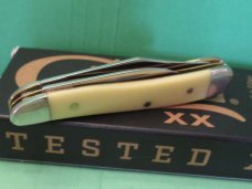 Case XX 2008 Yellow Delrin Handle Peanut Pattern # 3220 SS