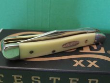 Case XX 2008 Yellow Delrin Handle Peanut Pattern # 3220 SS