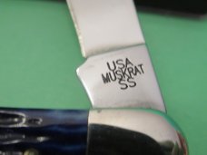 Case XX 2014 Blue Bone Muskrat with USA Shield 