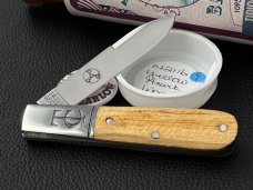 Great Eastern Cutlery GEC SFO Charlie Campagna Lick Creek Barlow 142116 in Yellow Heartwood NIT
