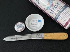 Great Eastern Cutlery GEC SFO Charlie Campagna Lick Creek Barlow 142116 in Yellow Heartwood NIT