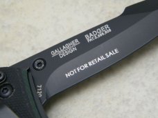 Columbia River Knife & Tool CRKT Badger Gallagher Design Linerlock Knife - Dull Demo Edge