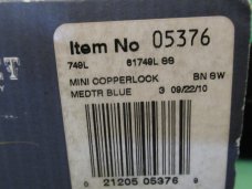 Case XX Select 2010 Mediterranean Blue Mini Copperlock Pattern # 61749L SS