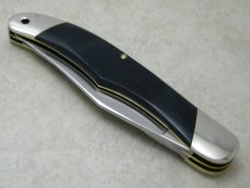Buck 317 USA Black Saw Cut Delrin Trailblazer Folding Hunter Knife c.Pre-1986