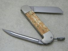 American Blade Chatt. TN Made in Japan Scrimshawed Bone Marlin Spike Sailors Knife