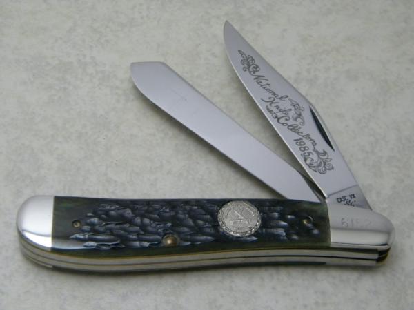 Case XX USA G6240 SP SS Green Bone Dog Leg Jack NKCA Club Knife 1985
