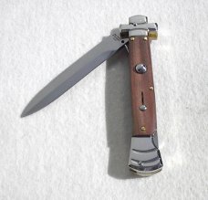 NEW A.G.A. CAMPOLIN 9" MALTESE SANTOS MAHOGANY WOOD  MODIFIED BAYONET BLADE NICKEL SILVER BOLSTERS 