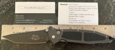Microtech Socom D/A (Dual Action), Black Tanto Blade, Box, Sheath, Papers, Unused 