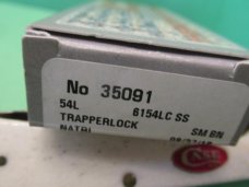 Case XX 2018 Raised Letter Red Shield Natural Bone PVD Blade Trapperlock Pattern # 6154LC SS