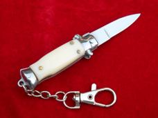 3-3/4" Italian automatic Wasp Body Ivory handle Stiletto keychain Switchblade Knife 