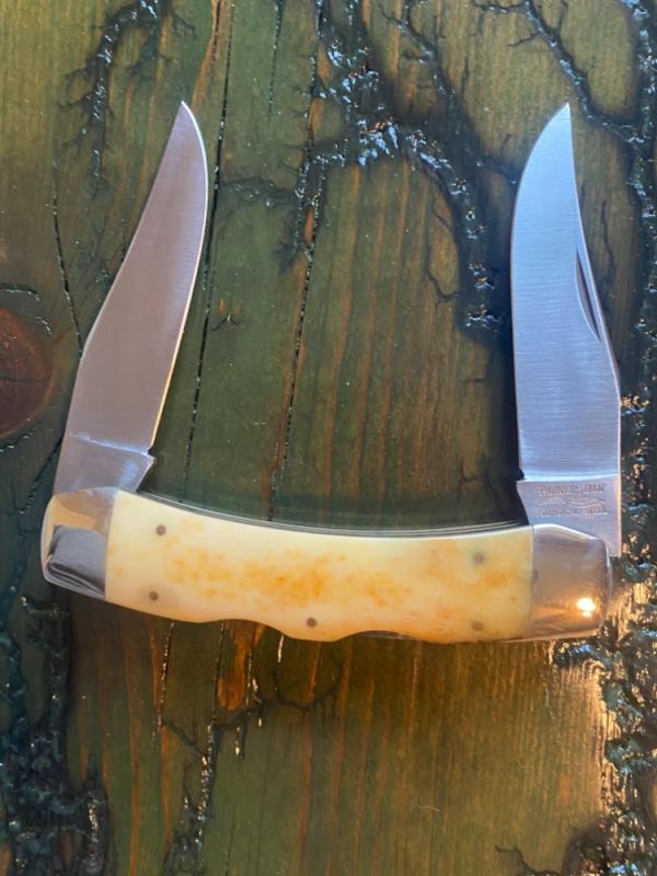 Parker double Texas lockhorn bone lockback 