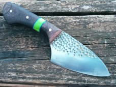 CUSTOM COWHAWK CH HUNTING SKINNING FIXED BLADE SURVIVAL EDC KNIFE KNIVES GREEN