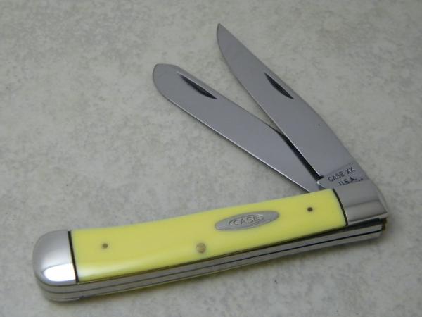 Case XX USA 10 Dot 1970 Yellow 3254 Trapper Knife