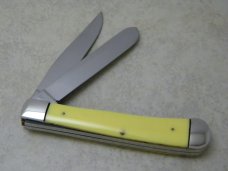 Case XX USA 10 Dot 1970 Yellow 3254 Trapper Knife