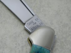 Case XX USA 1997 Blue/Green Bone 61549L SS Copperlock Knife