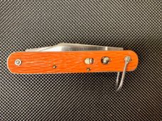 Scharde Walden USA MC1 Variation Spring Assisted Orange  Paratrooper Hook Blade