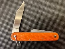 Scharde Walden USA MC1 Variation Spring Assisted Orange  Paratrooper Hook Blade