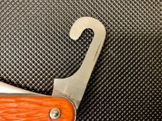Scharde Walden USA MC1 Variation Spring Assisted Orange  Paratrooper Hook Blade