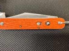 Scharde Walden USA MC1 Variation Spring Assisted Orange  Paratrooper Hook Blade