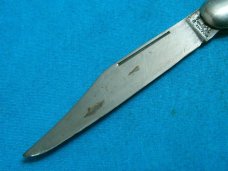 VINTAGE FANCY HANDLE HAMMER BRAND USA FOLDING POCKET TOOTHPICK TICKLER FISH KNIFE KNIVES OLD GREEN