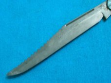 ANTIQUE VINTAGE FANCY HANDLE FOLDING POCKET TOOTHPICK TICKLER FISH KNIFE KNIVES OLD GREEN