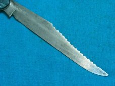 ANTIQUE VINTAGE FANCY HANDLE FOLDING POCKET TOOTHPICK TICKLER FISH KNIFE KNIVES OLD GREEN