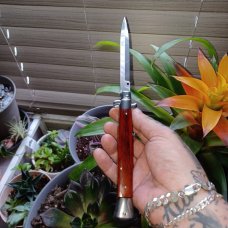 FRANK BELTRAME 11INCH SWIVEL BOLSTER COCOBOLO WOOD WITH BAYONET BLADE 