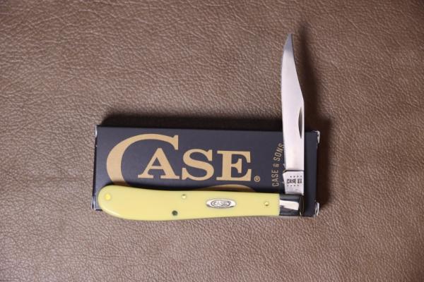 Case 80031 Barehead Slimline Trapper, Yellow Synthetic Handle SS (31048 SS)