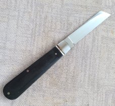 Mike Moran Straight Sheepsfoot Jack..Black Canvas MIcarta..CPM-154...3.8"..coa,.pouch.... #170