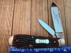 Queen City Cutlery Classics Tear Drop Jack Antique Green Winterbottom Bone