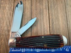 Queen City Cutlery Classics Tear Drop Jack Antique Green Winterbottom Bone