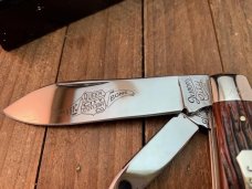 Queen City Cutlery Classics Tear Drop Jack Antique Green Winterbottom Bone