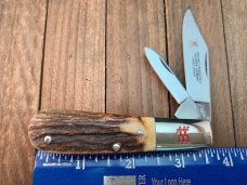 Henckels by Boker 2 Blade Barlow Premium Stag Solingen Germany 