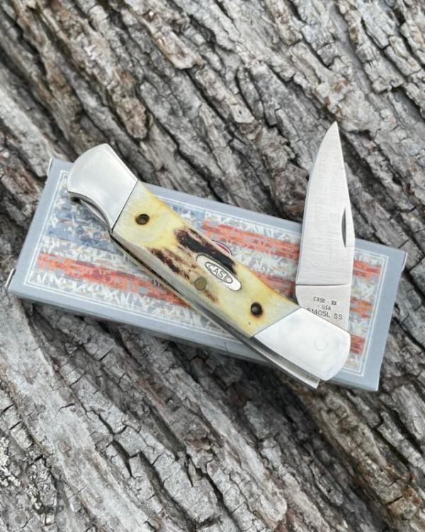 CASE XX ** 1989 STAG 05L LOCKBACK (HAS ETCHING ON BLADE)
