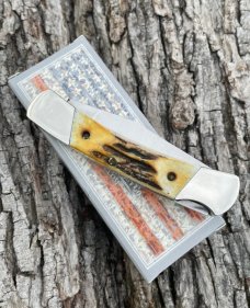 CASE XX ** 1989 STAG 05L LOCKBACK (HAS ETCHING ON BLADE)