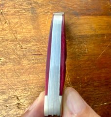 BEAR & SON MAROON STAG BONE MINI-TRAPPER FOLDING KNIFE