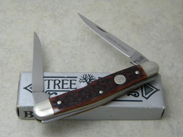 Boker Solingen Germany Tree Brand 9572 Red Bone Carolina Muskrat Knife in Box