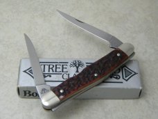 Boker Solingen Germany Tree Brand 9572 Red Bone Carolina Muskrat Knife in Box