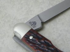 Boker Solingen Germany Tree Brand 9572 Red Bone Carolina Muskrat Knife in Box