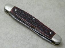 Boker Solingen Germany Tree Brand 9572 Red Bone Carolina Muskrat Knife in Box