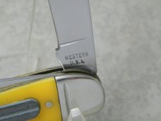 Western USA S-751 Stainless Yellow Toothpick Fish Knife
