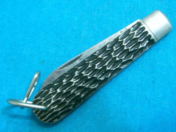 VINTAGE IKCO USA IMPERIAL KNIFE CO METAL HANDLE FOLDING POCKET WATCH FOB KNIFE KNIVES OLD