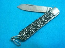 VINTAGE IKCO USA IMPERIAL KNIFE CO METAL HANDLE FOLDING POCKET WATCH FOB KNIFE KNIVES OLD