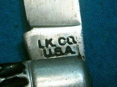 VINTAGE IKCO USA IMPERIAL KNIFE CO METAL HANDLE FOLDING POCKET WATCH FOB KNIFE KNIVES OLD