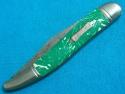ANTIQUE VINTAGE GERMANY FANCY HANDLE FOLDING POCKET TOOTHPICK TICKLER FISH KNIFE KNIVES OLD GREEN