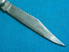 ANTIQUE VINTAGE GERMANY FANCY HANDLE FOLDING POCKET TOOTHPICK TICKLER FISH KNIFE KNIVES OLD GREEN